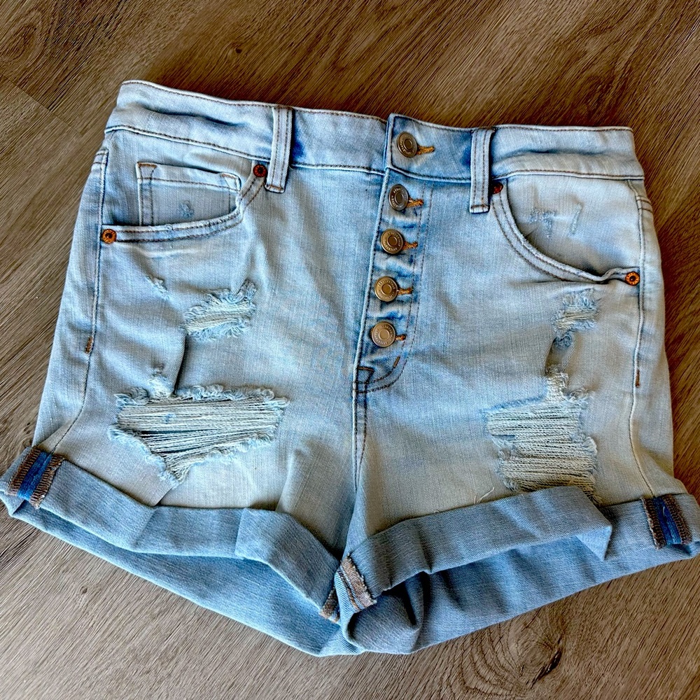 High Rise Jean Shorts